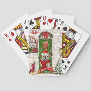 Jeu De Cartes Noël de Bulldog anglais