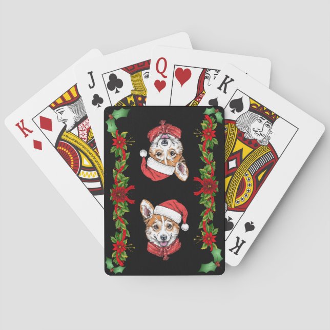 Jeu De Cartes Noël de Corgi Père Noël (dos)