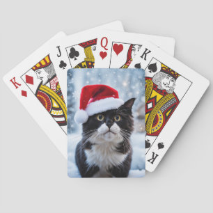 Jeu De Cartes Noël du chat noir et blanc