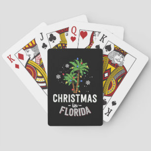 Jeu De Cartes Noël En Floride Pont Les Palmiers Famille Va
