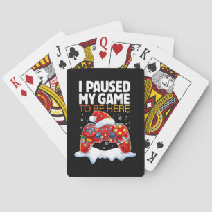 Jeu De Cartes Noël J'Ai Suspendu Mon Jeu Pour Être Ici Drôle Sar