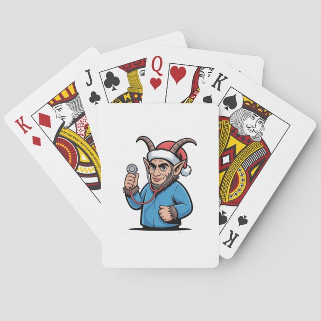 Jeu De Cartes Noël Krampus Infirmière Scrubs Infirmière (dos)