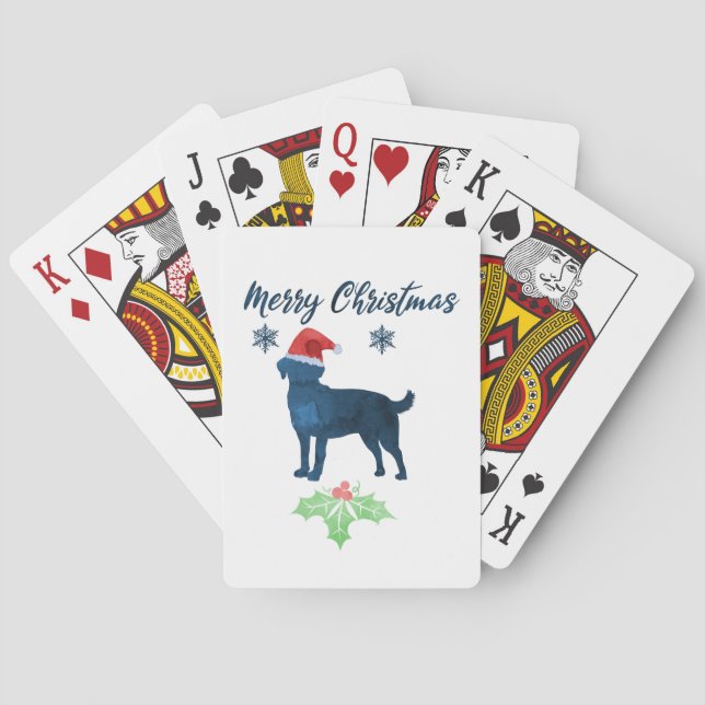 Jeu De Cartes Noël Labrador (dos)