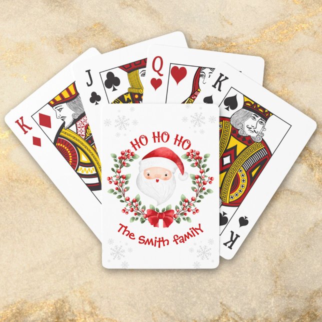 Jeu De Cartes Noël Père Noël Nom de famille Jouer des cartes (Santa Claus Christmas Family Name Playing Cards)