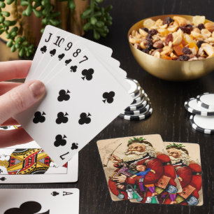 Jeu De Cartes Noël Vintage, Jouets de tuyaux du Père Noël victor