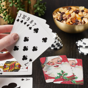 Jeu De Cartes Noël vintage rétro Père Noël