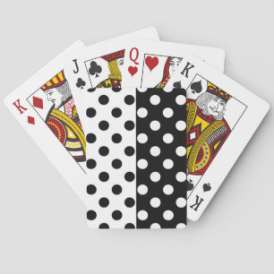 Jeu De Cartes Noir Blanc demi-couleur fractionné en Pois Inverse