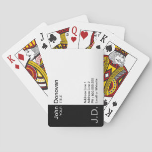 Jeu De Cartes noir/blanc professionnel (monogrammed)