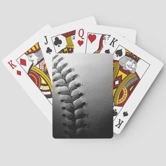 Jeu De Cartes Noir et blanc Gros plan de base-ball (dos)