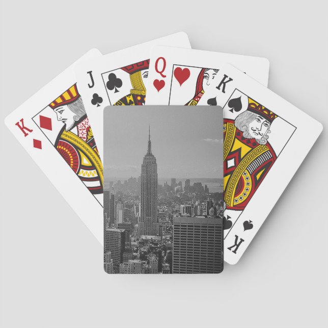 Jeu De Cartes Noir et blanc New York City (dos)
