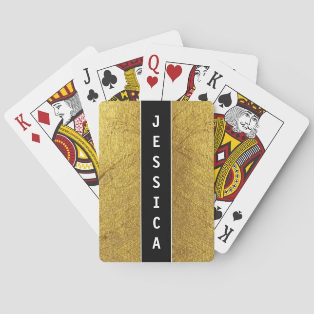 Jeu De Cartes Noir et Or Nom Classic Cartes de Jeu (dos)