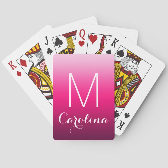 Jeu De Cartes Noir simple pour denteler le monogramme de (dos)