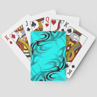 Jeu De Cartes Noir sur Cyan "Fumée" Jouer des cartes