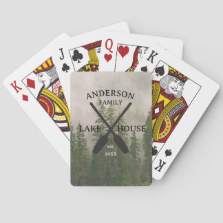 Jeu De Cartes Nom de famille personnalisé Lake House
