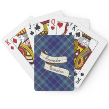 Nom de la bannière Vintage plaid bleu marine perso