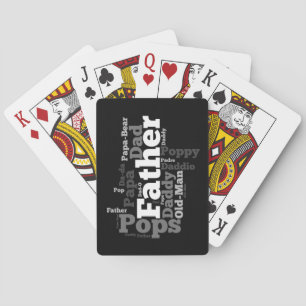 Jeu De Cartes Nom de la Fête des pères papa Collage