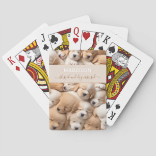 Jeu De Cartes Nom de l'Amoureux des chiens Puppies mignonnes Lec