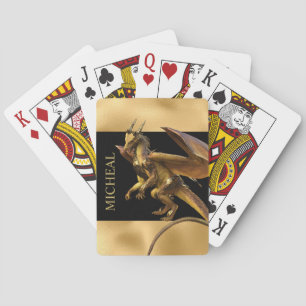 Jeu De Cartes Nom de l'Imaginaire Gold Dragon personnalisé