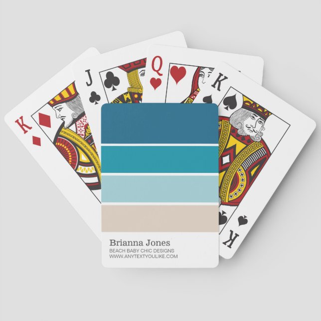 Jeu De Cartes Nom de l'indicateur de couleur (dos)
