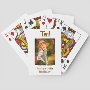 Jeu De Cartes nom de photo d'anniversaire 10 ans date simple mar