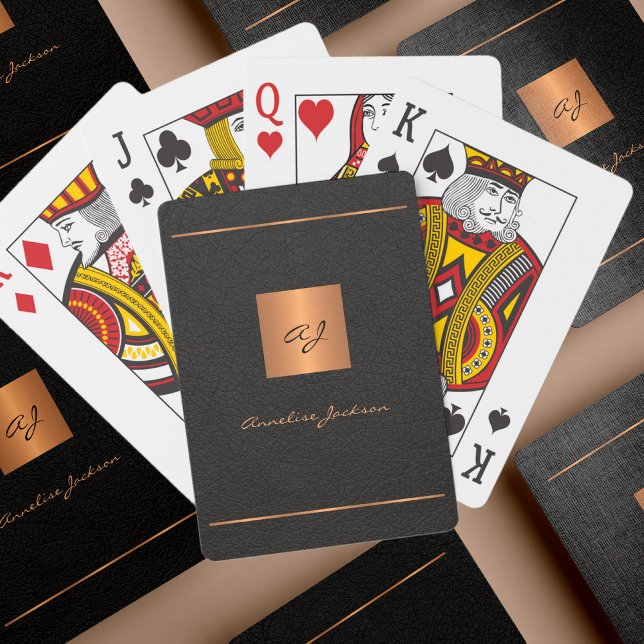 Jeu De Cartes Nom des initiales monographiques personnalisées en (Créateur téléchargé)