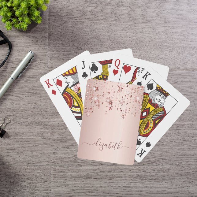 Jeu De Cartes Nom d'étoile d'or rose (Créateur téléchargé)