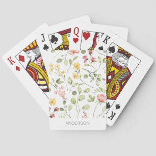 Jeu De Cartes Nom du Fleur sauvage rose