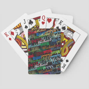 Jeu De Cartes Nom du joueur coloré personnalisé Michael