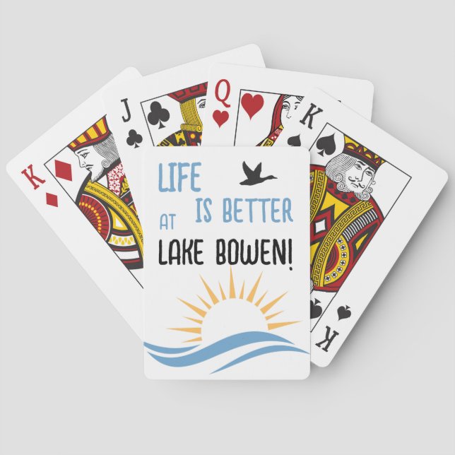 Jeu De Cartes Nom du lac customisé (dos)