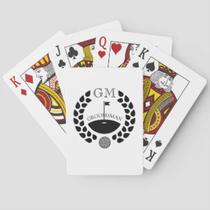 Jeu De Cartes Nom du monogramme personnalisé Groomsman
