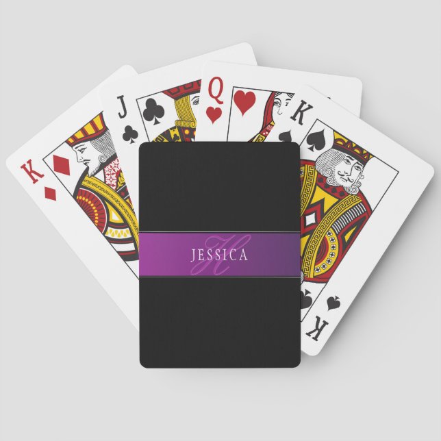 Jeu De Cartes Nom élégant et montant initial/s (dos)