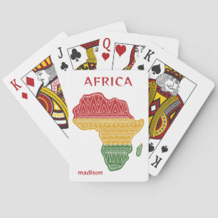 Jeu De Cartes Nom et texte personnalisés Afrique