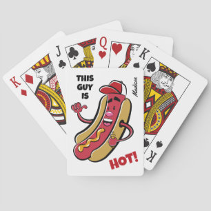 Jeu De Cartes Nom et texte personnalisés Hot Dog