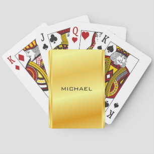 Jeu De Cartes Nom Modèle Moderne Or Revêtement métallique