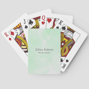 Jeu De Cartes Nom personnalisé aquarelle verte