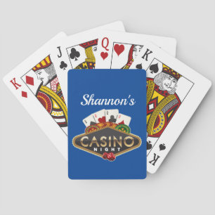 Jeu De Cartes Nom Personnalisé Casino Cartes de jeu de nuit