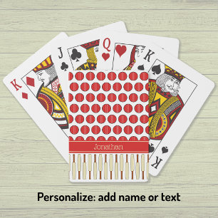 Jeu De Cartes Nom personnalisé du motif à thème Cricket