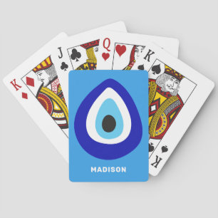 Jeu De Cartes Nom personnalisé Eye mal Nazar Amulet