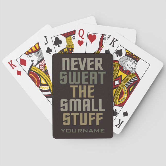 Jeu De Cartes Nom personnalisé motivant lecture de cartes (dos)