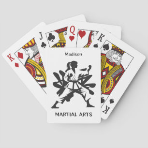 Jeu De Cartes Nom personnalisé, texte et couleur Arts martiaux