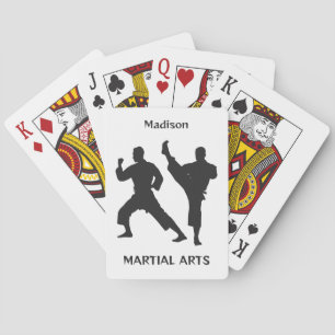 Jeu De Cartes Nom personnalisé, texte et couleur Arts martiaux