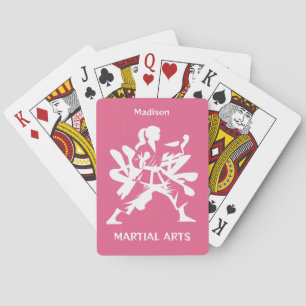 Jeu De Cartes Nom personnalisé, texte et couleur Arts martiaux