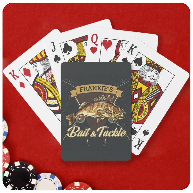 Jeu De Cartes Nom personnalisé Trophée Pêche Pêcheur Pêcheur Bai (Créateur téléchargé)