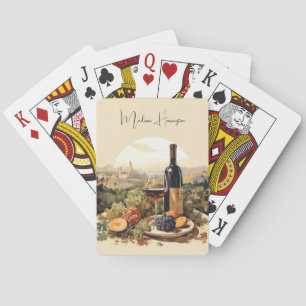 Jeu De Cartes Nom personnalisé Wine Lover's