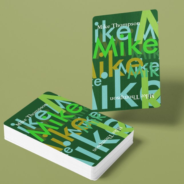 Jeu De Cartes Noms couleur vert (custom name)