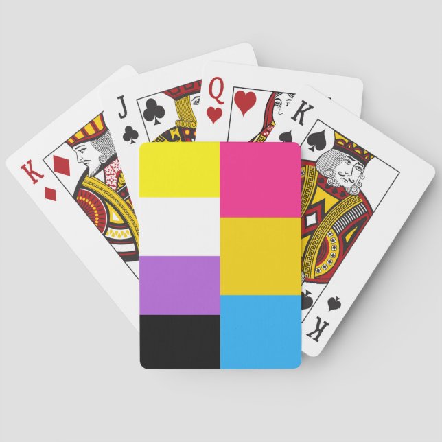 Jeu De Cartes Nonbinary Pansexual Dual Pride Flag (dos)