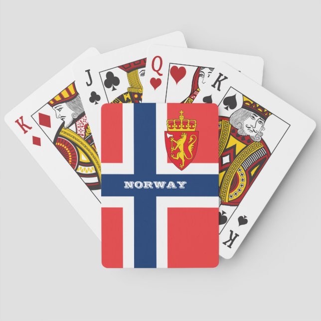 Jeu De Cartes Norwegian Flag Games, Norvège Jouer aux cartes (dos)
