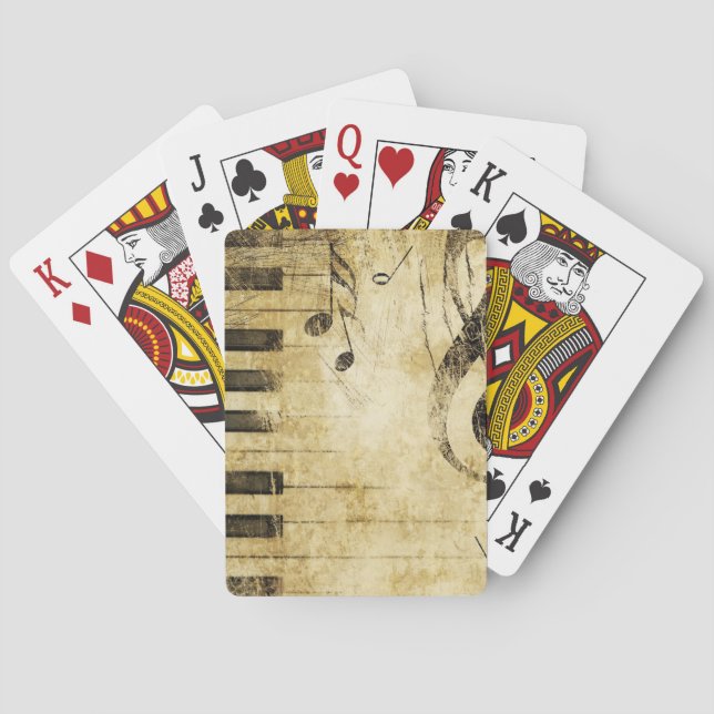 Jeu De Cartes Notes de musique de piano (dos)
