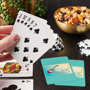 Jeu De Cartes Notes musicales de guitare électrique
