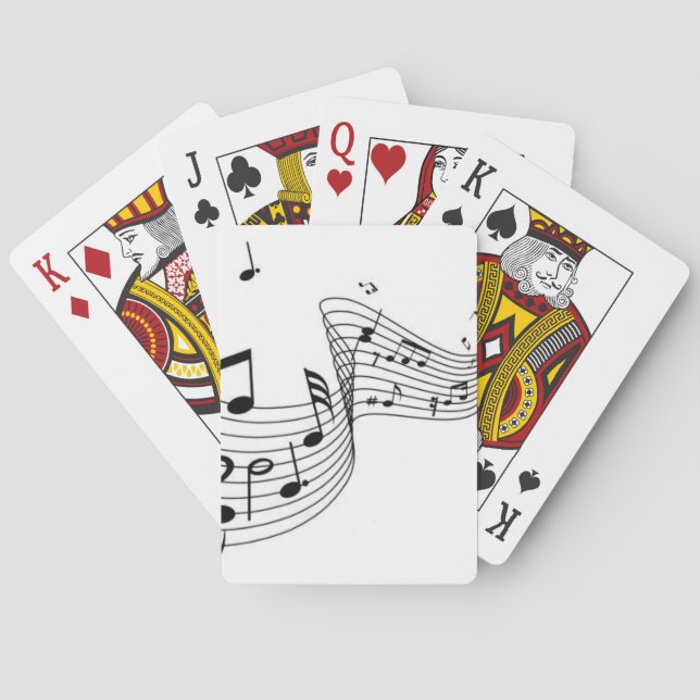 Jeu De Cartes Notes musicales sur les cartes de jeu à bicyclette (dos)